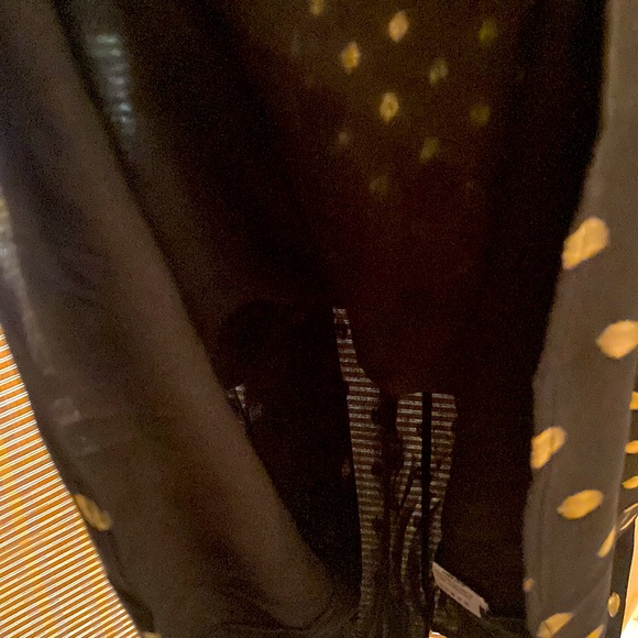 NWT BloomChic “MIMI” gold dot metallic black maxi dress size 10 - Picture 7 of 9